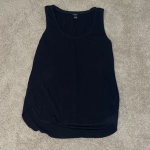 Women’s Size XXSP Ann Taylor Black Tank Top Blouse. 71% Rayon, 29% Polyester.
